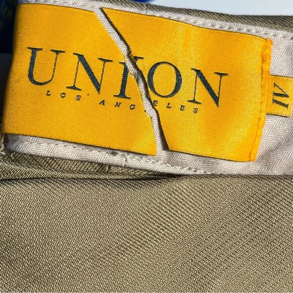 NEW Union Los Angeles khaki beige flat front pants - Picture 7 of 8